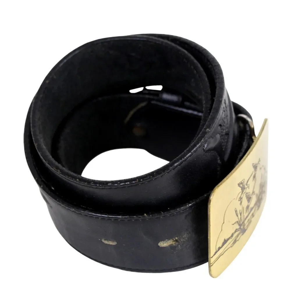 The Great American BLACK GENUINE LEATHER 1 3/8